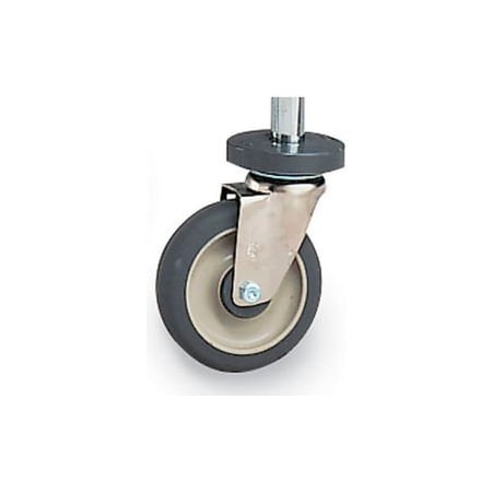 Metro 5" Casters For Metro Open-Wire Shelving - Resilient Rubber - Rigid With Bumper 5418702 RUBBER